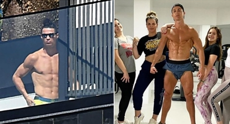 Khoe cơ bắp giữa đại dịch COVID-19, Ronaldo bất ngờ nhận "gạch đá"