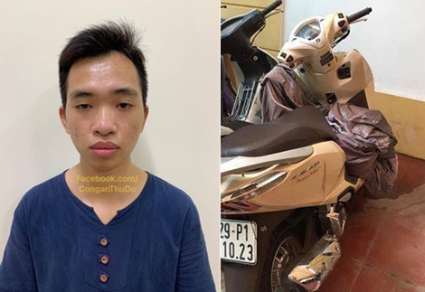 Nhân viên bảo vệ toà nhà trộm cắp xe máy