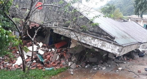 Sạt lở kinh hoàng ở Đồn Biên phòng cửa khẩu quốc tế Cha Lo