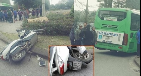 Va chạm với xe buýt, nam thanh niên tử vong