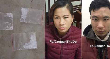 Cặp đôi bán ma túy bị bắt quả tang