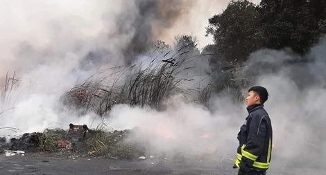 Không có chuyện cháy cây xăng gần cầu Thanh Trì như tin đồn 