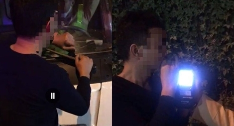 “Dính” nồng độ cồn "khủng", người vi phạm đứng cản xe CSGT