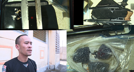 Phát hiện đối tượng tàng trữ ma túy, súng hơi và nhiều vũ khí khác