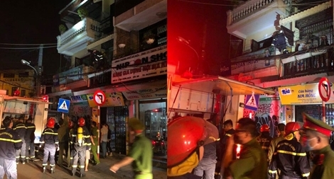 Phá cửa cứu người trong hỏa hoạn tại phố cổ Hà Nội