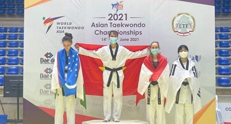 Taekwondo Việt Nam giành vàng tại giải vô địch châu Á 2021