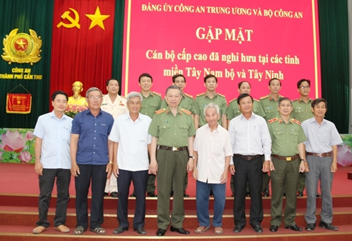 Bộ Công an gặp mặt cán bộ cấp cao đã nghỉ hưu tại Tây Nam bộ và Tây Ninh
