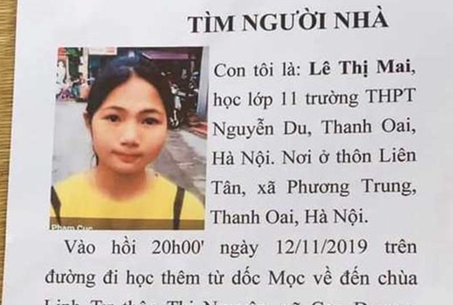 Nữ sinh lớp 11 mất tích khi đi học về