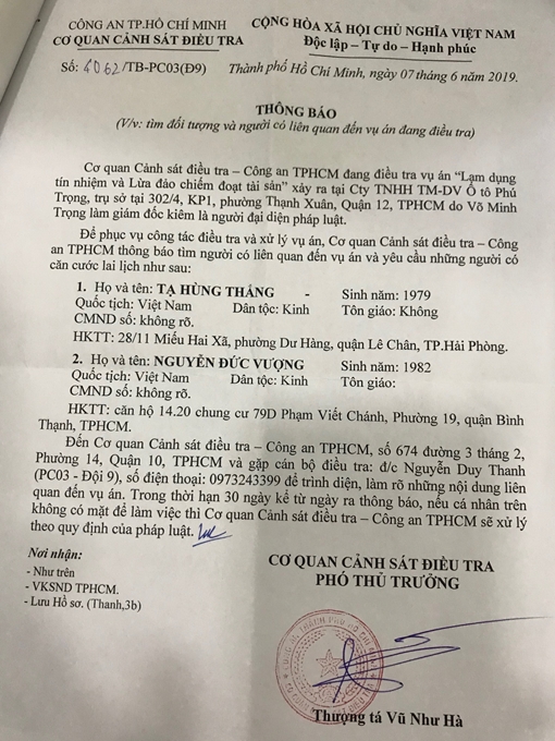 Giám đốc mượn nhiều ôtô mang đi bán