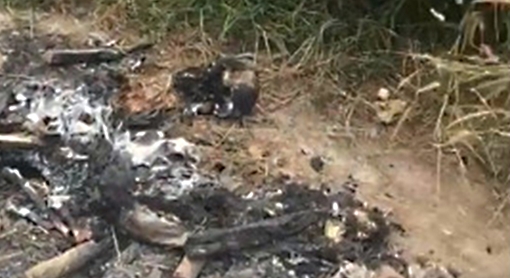 Tá hỏa phát hiện bộ xương người bị đốt