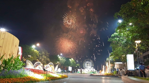 Phố đi bộ Nguyễn Huệ rộn ràng thời khắc giao thừa