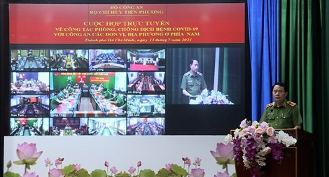 Thứ trưởng Lê Quốc Hùng họp phòng, chống dịch với Công an 25 tỉnh, thành phía Nam