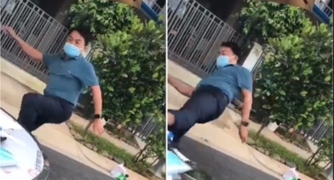 Xử phạt người đạp đổ bàn tiếp nhận mẫu xét nghiệm 