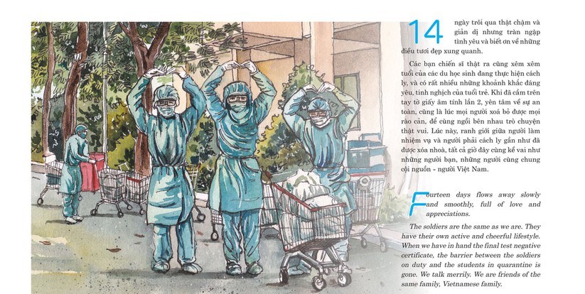 “Con đã về nhà” - ký họa về cuộc chiến chống dịch COVID-19