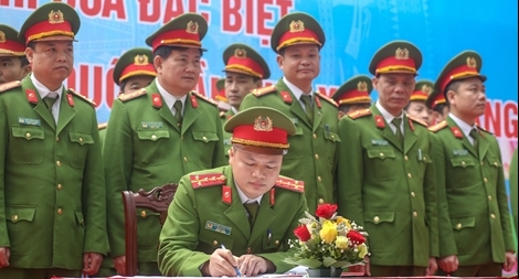 Cảnh sát bảo vệ mục tiêu phát động thi đua đặc biệt 