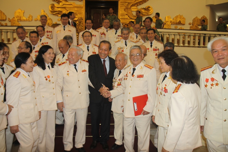 Gặp mặt đoàn đại biểu cán bộ Công an chi viện chiến trường miền Nam