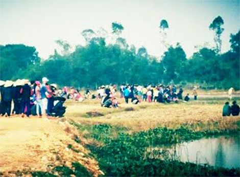 Phát hiện thi thể người đàn ông nổi lên ở bàu nước