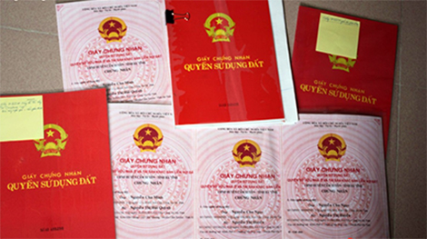 Bắt giữ nhân viên văn phòng đăng ký đất làm giả bìa đỏ