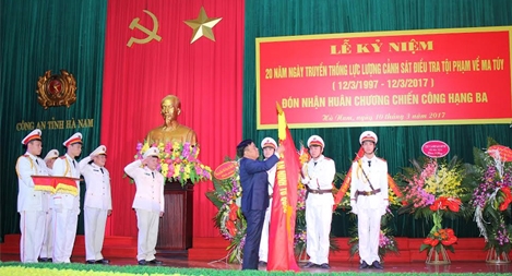 CSĐT tội phạm về ma túy Công an Hà Nam đón nhận HCCC hạng Ba