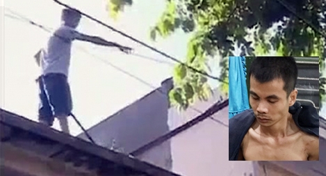 Ngáo đá trèo lan can đập tài sản rồi chửi hàng xóm