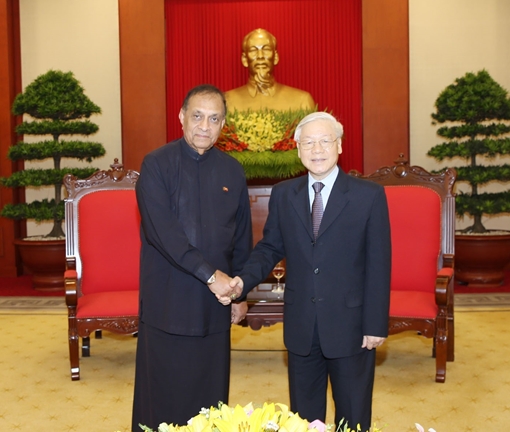 Tổng Bí thư Nguyễn Phú Trọng tiếp Chủ tịch Quốc hội Sri Lanca