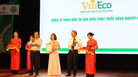 VinEco đạt danh hiệu Thương hiệu Vàng Nông nghiệp Việt Nam
