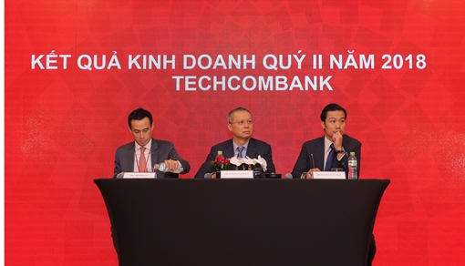 Lợi nhuận trước thuế của Techcombank đạt 5.196 tỷ VNĐ, gần gấp đôi cùng kỳ 2017