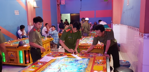 Triệt xóa 2 tụ điểm đánh bạc bằng game bắn cá quy mô lớn