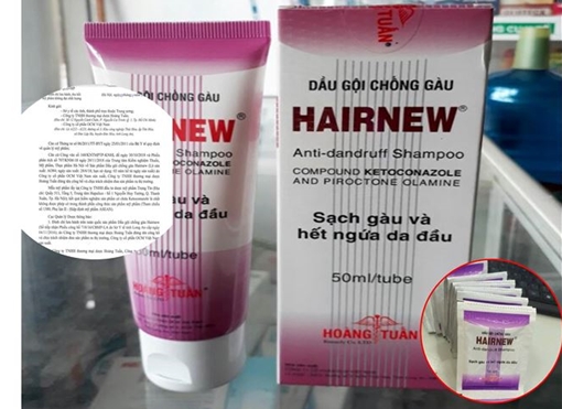 Dầu gội chống gàu Hairnew do chứa chất cấm Ketoconazole 