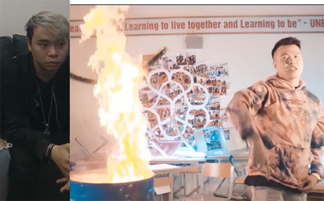 Làm rõ vụ đốt sách học sinh để quay video ca nhạc