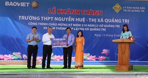 Tập đoàn Bảo Việt đồng hành cùng thế hệ trẻ Việt Nam dịp khai trường, xây dựng trường học tại Quảng Trị
