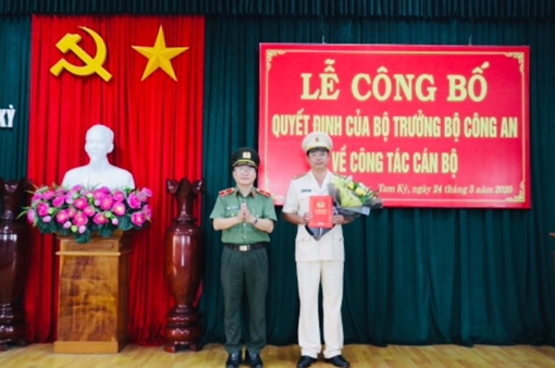 Bộ Công an điều động, bổ nhiệm tân Trưởng Công an thành phố Tam Kỳ