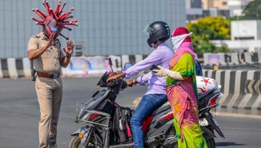 Cảnh sát Ấn Độ hóa thân thành virus để tuyên truyền phòng dịch