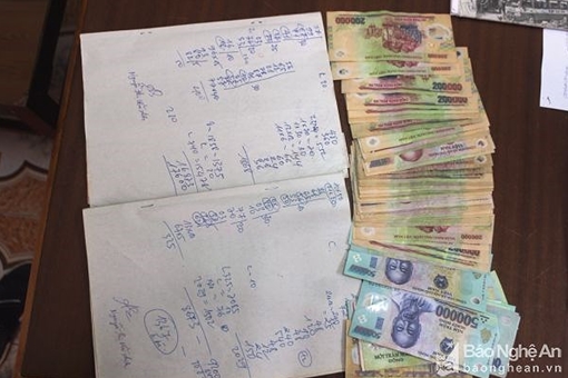 Phá đường dây lô đề hàng trăm triệu đồng ở huyện miền Tây xứ Nghệ