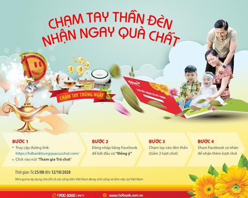 Tay chạm đèn thần, nhận ngay quà chất cùng HDBank