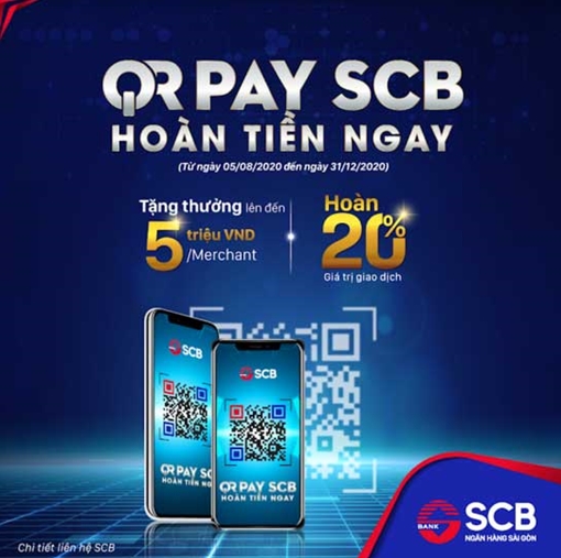 Tận hưởng “QR Pay - SCB hoàn tiền ngay” dành cho khách hàng