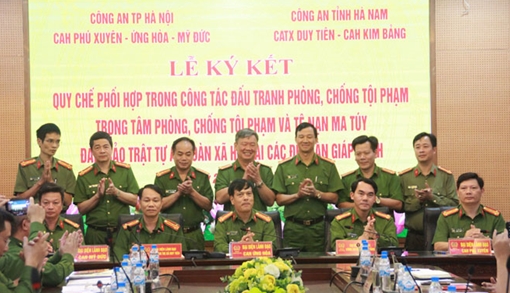 Công an Hà Nội và Hà Nam ký kết Quy chế phối hợp phòng chống tội phạm