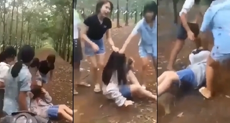 Xác minh clip nữ sinh lớp 6 bị đánh hội đồng trong vườn cao su