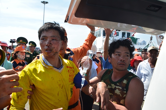 Nổ bình ga trên biển, 1 người mất tích, 6 người thương vong