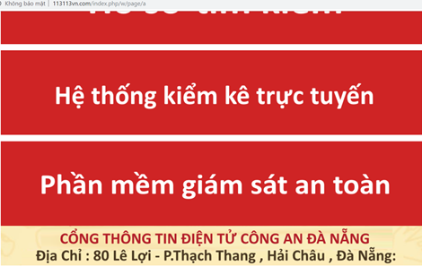 Giả mạo trang web của lực lượng Công an để cài mã độc