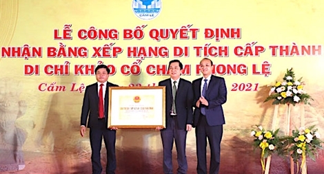 Di chỉ khảo cổ Chăm-Phong Lệ được xếp hạng di tích cấp thành phố