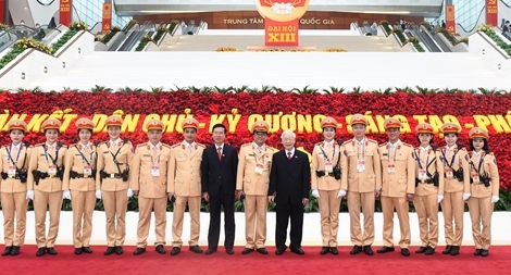 CSGT - đơn vị "mặt tiền" góp phần bảo vệ thành công Đại hội Đảng