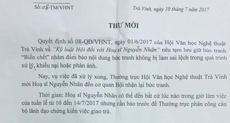 Trả lại bức tranh “Biển chết” gây ồn ào cho họa sỹ Nguyễn Nhân
