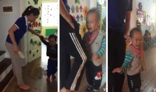 Bị phát hiện có hành vi bạo hành trẻ, cô bảo mẫu bỏ trốn
