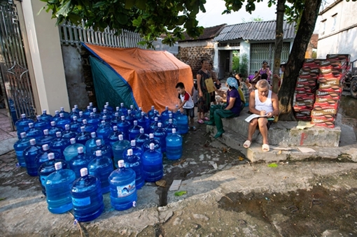 “Biển” nước vẫn bủa vây Chương Mỹ, lúa và hoa màu mất trắng