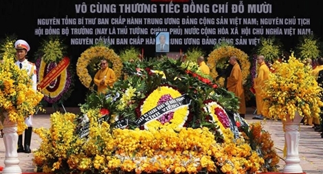 Lễ an táng nguyên Tổng Bí thư Đỗ Mười tại quê nhà