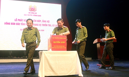 Cục Truyền thông CAND phát động ủng hộ đồng bào miền Trung