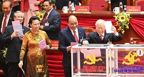 Trung ương bầu Bộ Chính trị, Tổng Bí thư, Ban Bí thư khóa XIII