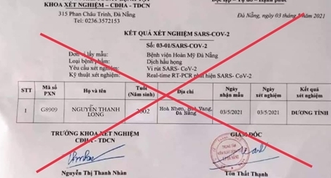 Xử phạt đối tượng đăng xét nghiệm dương tính SARS-CoV-2 giả lên mạng