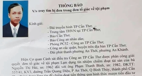 Tìm bị đơn trong đơn tố giác tội phạm